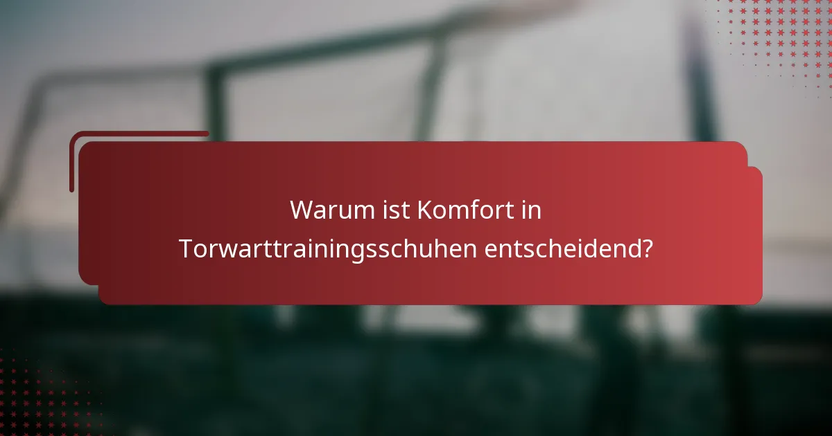 Warum ist Komfort in Torwarttrainingsschuhen entscheidend?